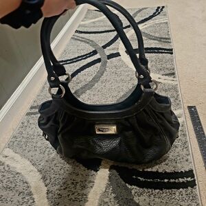 Rosetti Womens Faux Leather Satchel Medium-sized Black